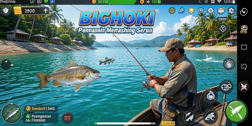 Tampilan gameplay BIGHOKI yang penuh aksi dan seru.