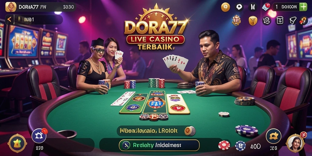 Gameplay Live Casino DORA77 yang seru dan interaktif.