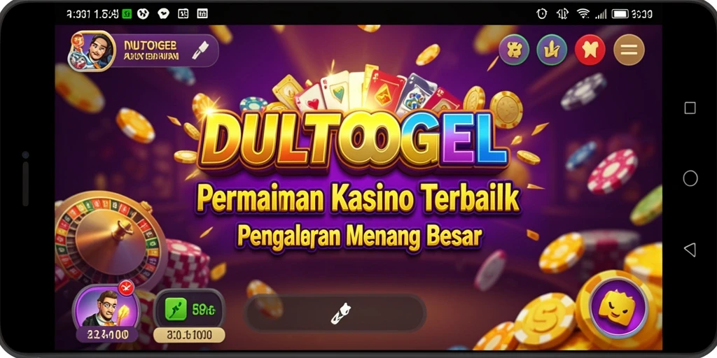 Screenshot DULTOGEL menampilkan gameplay Kasino yang menyerupai pengalaman nyata.