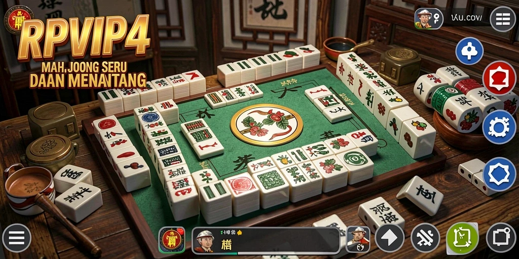 Tampilan gameplay Mahjong yang menarik di RPVIP4.