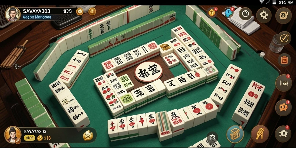 Tampilan gameplay Mahjong yang menarik dan menantang di SAVAYA303.